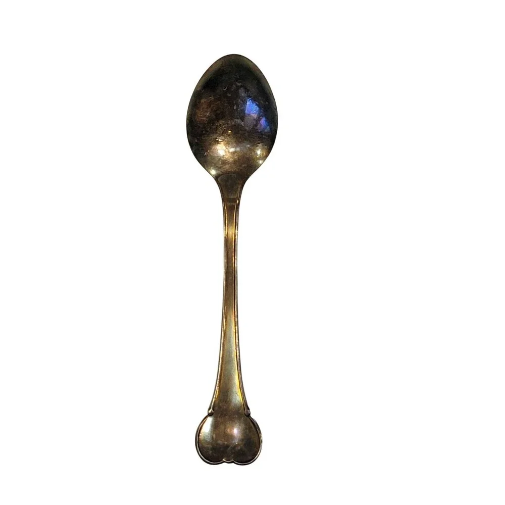 Egyptian Revival Scarab Demitasse Coffee Baby Spoon 4.5